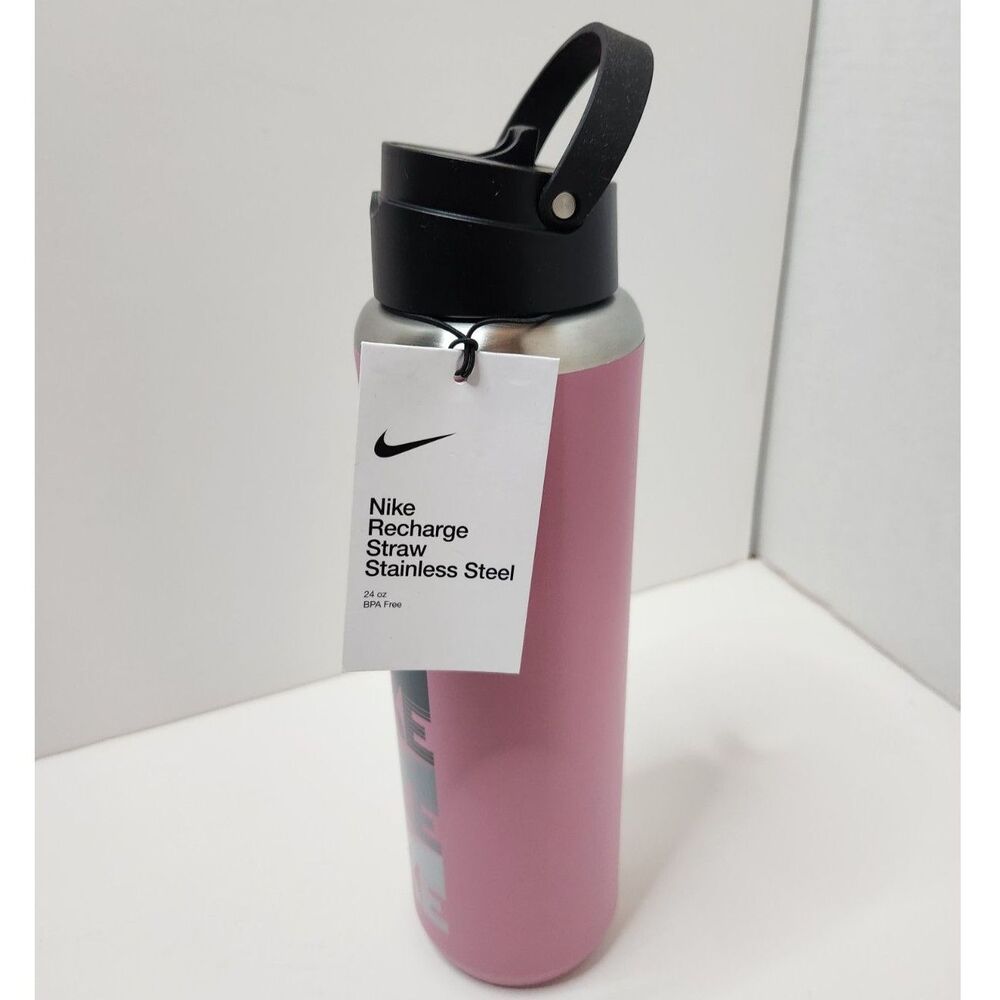 Nike Recharge Stainless Steel Straw Bottle 24 oz – Pink – BPA Free